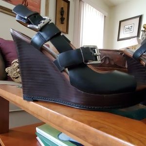 *Never Worn* Coach Mary Jo Strapped Wedge